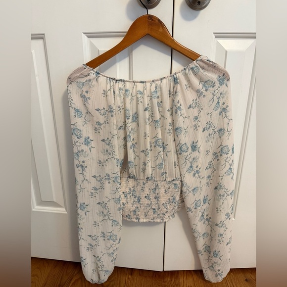 Free People Final Rose Top Smocked Top size Small - Picture 5 of 10